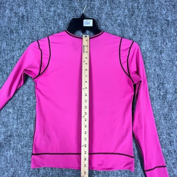Athleta Shirt Womens Small Pink Summer Shade Rash Gaurd Surf Too Long Sleeve - Picture 9 of 11